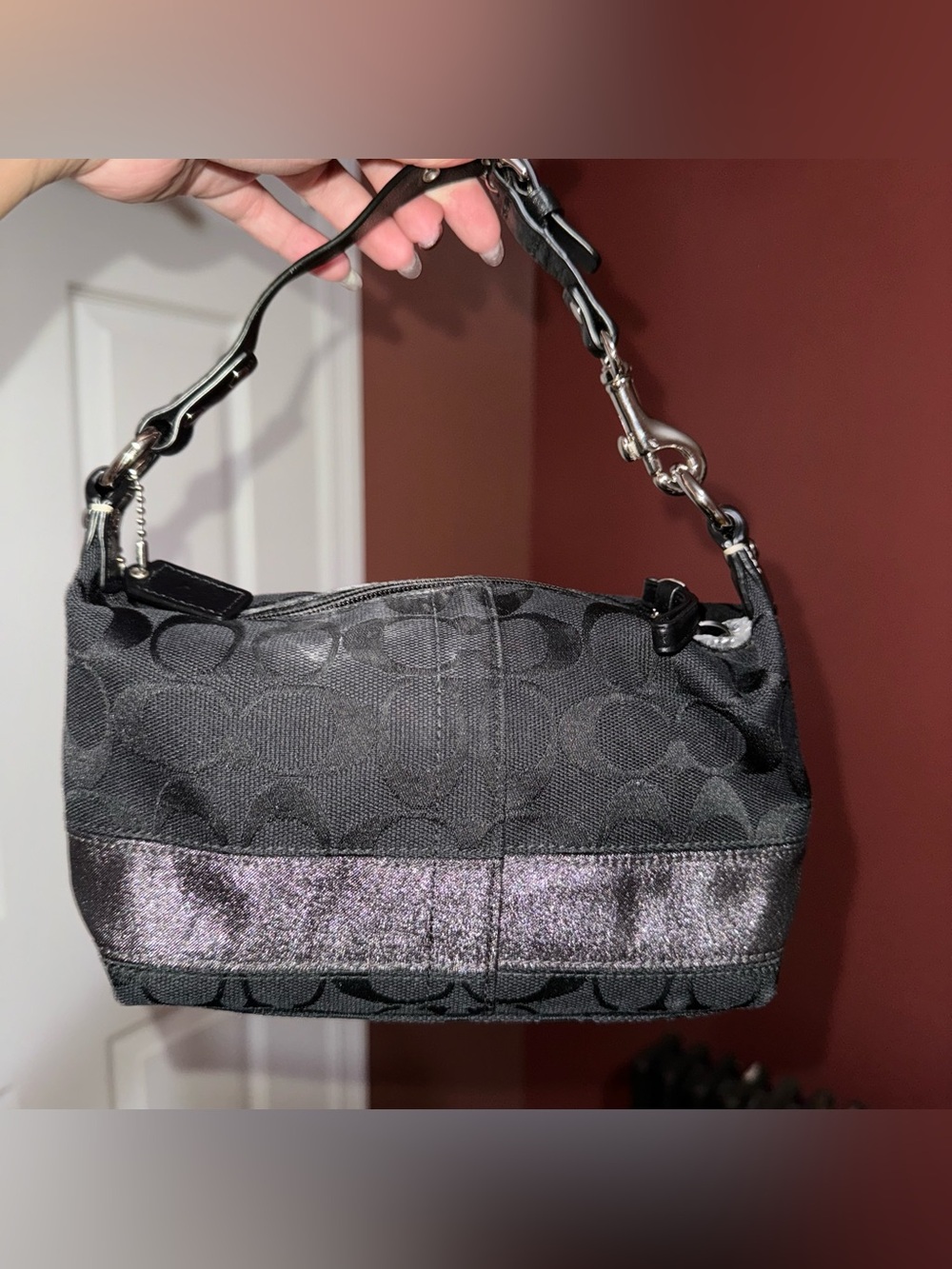 Black small coach bag